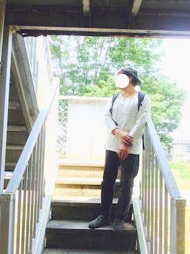 「DOUBLE NAME（ダブルネーム）のアイテム」を使った、幕張の眠れる系男子さん（メンズ・168cm）の春コーディネート