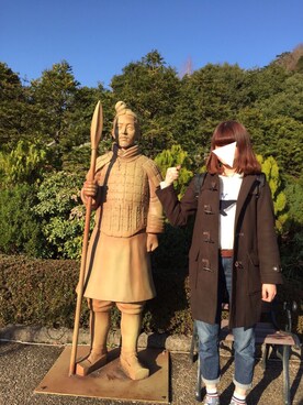 「Kastane（カスタネ）のアイテム（ダッフルコート）」を使った、ゆんけろさん（レディース・160cm）の冬コーディネート