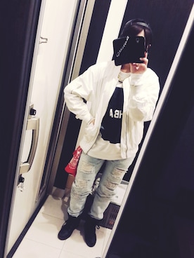 「hba」｜「アイテム（ジャケット/アウター）」を使った、カマちゃんさん（メンズ・162cm）の冬コーディネート