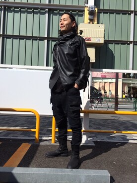 GO HAMAGUCHIさん（メンズ・183cm）の冬コーディネート