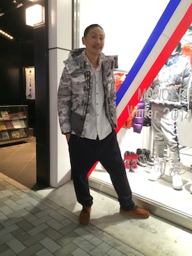 「L.H.P（エルエイチピー）のLHP/エルエイチピー/GOLDENGOOSE/ゴールデングース/Shirts Smocking（Shirts、ホワイト系）」を使った、GO HAMAGUCHIさん（メンズ・184cm）の秋コーディネート