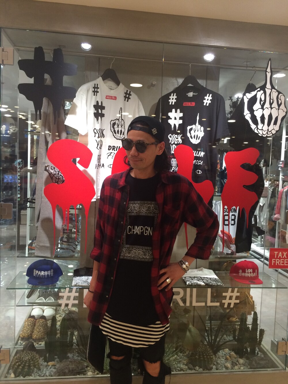 「Danke schon、CHMPGN、adidas、adsr、MEMENTISM」｜「L.H.PのLHP/エルエイチピー/CHMPGN/シャンパン・シャンペン/CHMPGN VELCRO BLACK（キャップ、ブラック系）」を使った、GO HAMAGUCHIさん（メンズ・183cm）の夏コーディネートの1枚目の写真