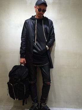 「DANKE SCHON（ダンケシェーン）のアイテム（シューズ）」を使った、GO HAMAGUCHIさん（メンズ・183cm）の秋コーディネート