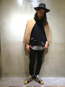 GO HAMAGUCHIさん（メンズ・184cm）の冬コーディネート