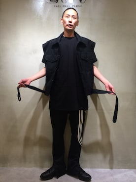 「JUUN.J（ジュンジェイ）のアイテム」を使った、GO HAMAGUCHIさん（メンズ・184cm）の夏コーディネート