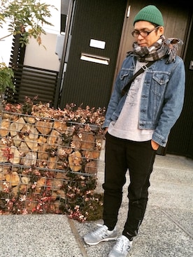 「FRANCO BASSI（フランコバッシ）のアイテム（ストール/ショール）」を使った、kawakkyさん（メンズ・171cm）の冬コーディネート