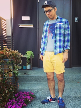 「アイテム（イエロー系）」を使った、kawakkyさん（メンズ・171cm）の春コーディネート
