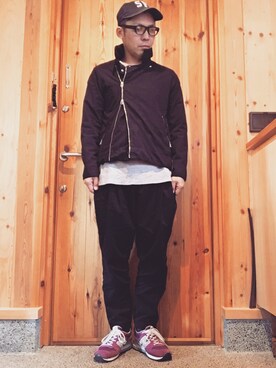 「BASISBROEK（バシスブルック）のアイテム（ライダースジャケット）」を使った、kawakkyさん（メンズ・171cm）の春コーディネート