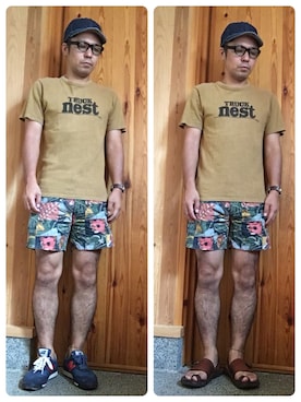 「TCSS（ティーシーエスエス）のアイテム（パンツ）」を使った、kawakkyさん（メンズ・171cm）の夏コーディネート
