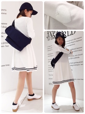 「STUDIOUS（ステュディオス）のアイテム（シューズ）」を使った、シバタさん（レディース・152cm）の冬コーディネート