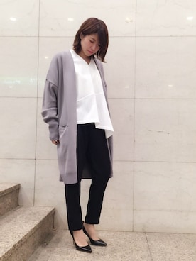 「STUDIOUS SELECT（ステュディオスセレクト）のアイテム（パンプス）」を使った、シバタさん（レディース・152cm）の冬コーディネート