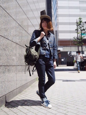 「ＧＷ」｜「アイテム（ジャケット/アウター）」を使った、シバタさん（レディース・152cm）の春コーディネート