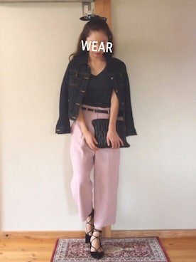 「80年代」｜「アイテム（Tシャツ/カットソー）」を使った、yukikoさん（レディース・164cm）の秋コーディネート
