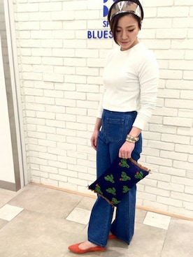 「Khaju（カージュ）のアイテム」を使った、矢ヶ崎さん（レディース・166cm）の冬コーディネート