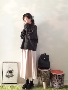 ふわも子。さん（レディース・161cm）の冬コーディネート