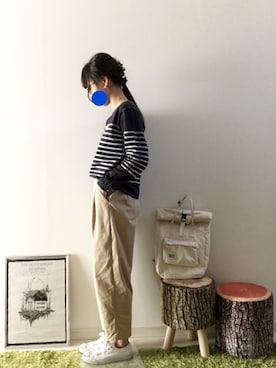 「keisuke kanda（ケイスケカンダ）のアイテム（Tシャツ/カットソー）」を使った、ふわも子。さん（レディース・161cm）の夏コーディネート