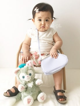 「Petit jam(プチジャム)のアイテム(パンツ)」を使った、ふわも子。さん(キッズ・80cm)の秋コーディネート