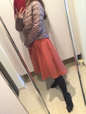 「オレンジスカート」｜a__iさん（レディース・152cm）の秋コーディネート
