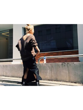 「JUNYA WATANABE COMME des GARCONS（ジュンヤワタナベコムデギャルソン）のアイテム（スカート）」を使った、nanaさん（レディース・151cm）の春コーディネート