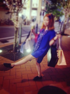 「blue」｜「アイテム（ヘアアクセサリー）」を使った、maeryさん（レディース・154cm）の冬コーディネート