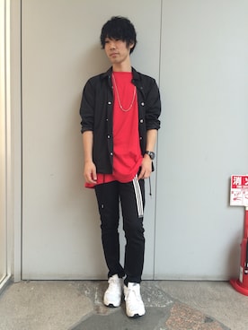 「WEGO（ウィゴー）のアイテム（ナイロンジャケット）」を使った、peiさん（メンズ・174cm）の夏コーディネート