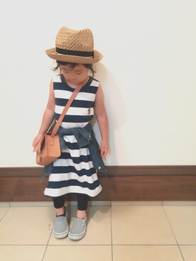「ミッキーT」｜「アイテム（ワンピース/ドレス）」を使った、ai＊suzuさん（キッズ・100cm）の夏コーディネート