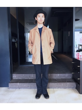 「スエット」｜岡田直也さん（メンズ・169cm）の冬コーディネート