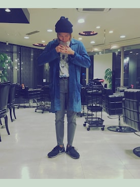 「アイテム（その他アウター）」を使った、岡田直也さん（メンズ・169cm・20代）の春コーディネート