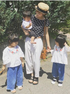 「MAISON DE REEFUR（メゾンドリーファー）のアイテム（ハット）」を使った、ちゅーみさん（レディース・151cm）の春コーディネート