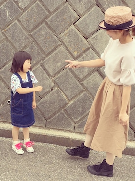 「MAISON DE REEFUR（メゾンドリーファー）のアイテム（ハット）」を使った、ちゅーみさん（レディース・151cm）の夏コーディネート