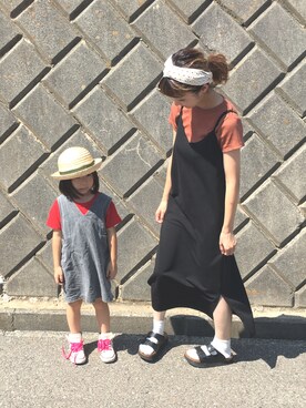 「PURのアイテム」を使った、ちゅーみさん（レディース・151cm）の夏コーディネート