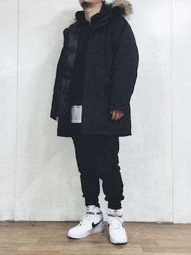 「airforce1」｜「アイテム（その他アウター）」を使った、DPT.さん（レディース・178cm）の冬コーディネート