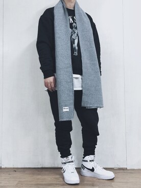 「머플러」｜DPT.さん（メンズ・178cm）の冬コーディネート