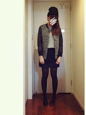 「スエット」｜「アイテム（スタジャン）」を使った、yuさん（レディース・168cm）の秋コーディネート