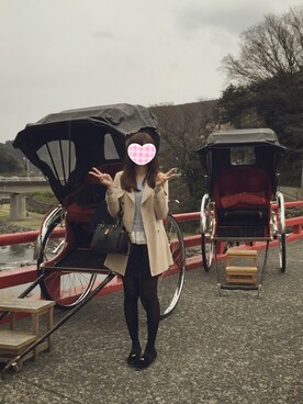 「水色」｜「アイテム（トレンチコート）」を使った、yuさん（レディース・168cm）の春コーディネート