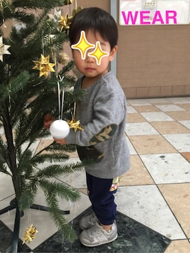 「ツリー」｜☺︎アイリオ☺︎さん（キッズ・80cm）の冬コーディネート