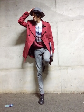 「KRIS VAN ASSCHE（クリスヴァンアッシュ）のアイテム（スウェット）」を使った、Yuriさん（メンズ・170cm）の春コーディネート