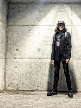 「GIVENCHY」｜「アイテム（ブルゾン）」を使った、Yuriさん（メンズ・170cm）の冬コーディネート