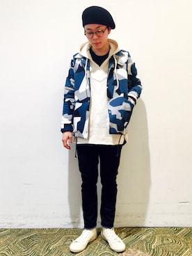 「カットオフ」｜「アイテム（ブルゾン）」を使った、koukiさん（メンズ・166cm）の冬コーディネート