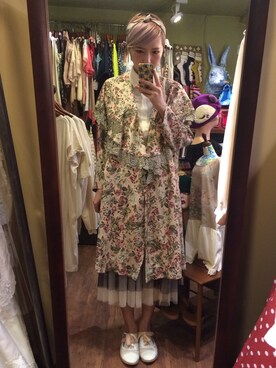 「flower」｜「アイテム（トレンチコート）」を使った、peggyさん（レディース・171cm）の秋コーディネート