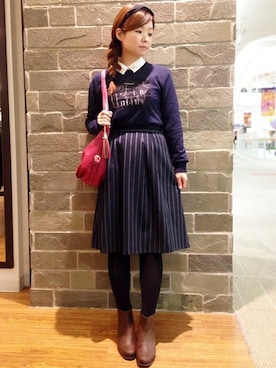 YUMIRUさん(レディース・155cm)の秋コーディネート