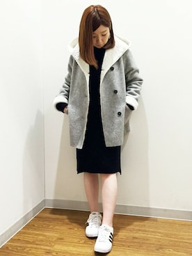 「ボンディング」｜「アイテム（ワンピース/ドレス）」を使った、YUMIRUさん（レディース・155cm）の秋コーディネート