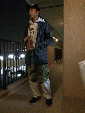 「Waste(twice)（ウェストトゥワイス）のアイテム（財布/小物）」を使った、ShotaFujiwaraさん（メンズ・176cm）の秋コーディネート