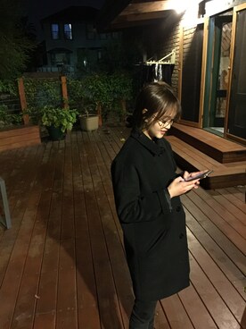 「COS（コス）のアイテム（チェスターコート）」を使った、changéさん（レディース・157cm）の夏コーディネート