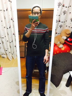 「TOPMAN（トップマン）のアイテム（ニット/セーター）」を使った、たくやさん（メンズ・167cm）の秋コーディネート