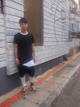 「アイテム（Tシャツ/カットソー）」を使った、Ionismさん（メンズ・169cm）の夏コーディネート