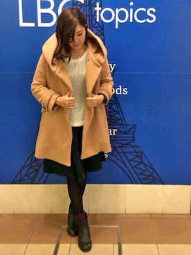 「スウェットスカート」｜「アイテム（その他アウター）」を使った、LBC STAFFさん（レディース・158cm）の冬コーディネート