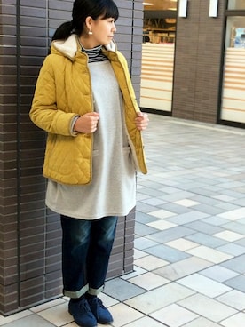 「LBC（エルビーシー）のアイテム（チュニック）」を使った、LBC STAFFさん（レディース・158cm）の冬コーディネート