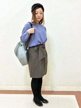 「ビエラシャツ」｜LBC STAFFさん（レディース・158cm）の冬コーディネート
