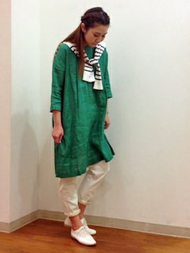 「春ワンピ」｜「アイテム（その他シューズ）」を使った、LBC STAFFさん（レディース・158cm）の春コーディネート